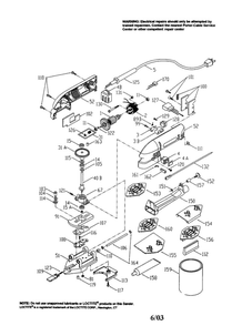 Profile Sander Diagram and Parts List for 444VS  Porter Cable Sander